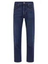 Jacob Cohen Five-pocket Jeans With Belt Loops And Contrast Stitching In Blue