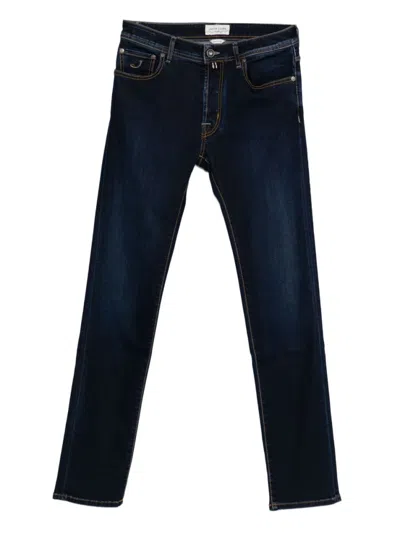 JACOB COHEN BLUE STRAIGHT FIT JEANS