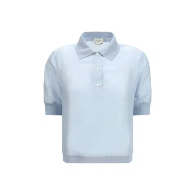 Jacob Cohen Blue Wool Oves Aries Shortsleeve Women's Shirt