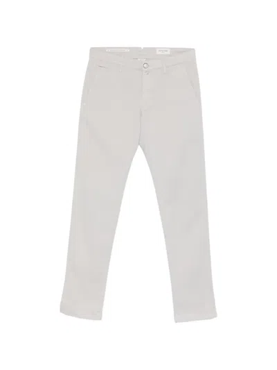 Jacob Cohen Bobby Buttoned Straight Trousers In White