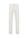 Jacob Cohen Straight Leg Twill Trousers With Multiple Pockets In White