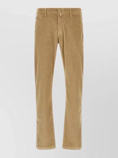 Jacob Cohen Bobby Corduroy Pants Belt Loops Side Pockets In Brown