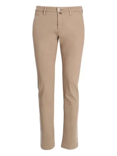 Jacob Cohen Bobby Cotton Trousers In Neutral