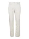 Jacob Cohen Straight Leg Twill Trousers With Multiple Pockets In Cream