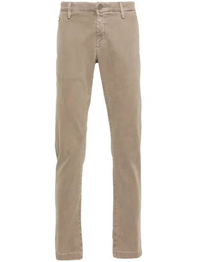 JACOB COHEN BOBBY LOGO-PATCH TROUSERS