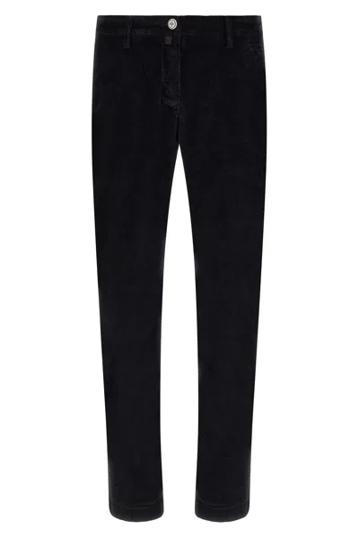 Jacob Cohen Bobby Denim Pants Front And Back View In Black