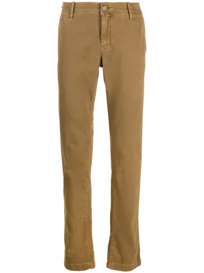 Jacob Cohen Bobby Slim-cut Chino Trousers In Brown