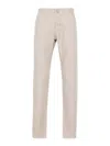 Jacob Cohen Logo-patch Slim-fit Trousers In Beige