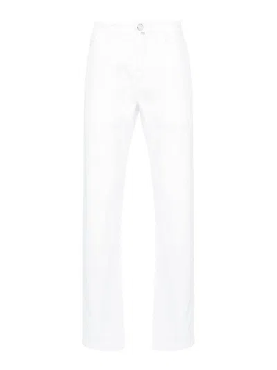 Jacob Cohen Bobby Slim Fit Chino Trousers In White