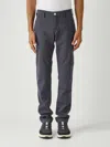 Jacob Cohen Bobby Slim-fit Tessuto Chevron Di Cotone Stretch Tinto In Capo Trousers In Gray