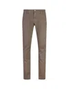 JACOB COHEN BOBBY SLIM FIT TROUSERS IN BEIGE GARMENT-DYE TWILL