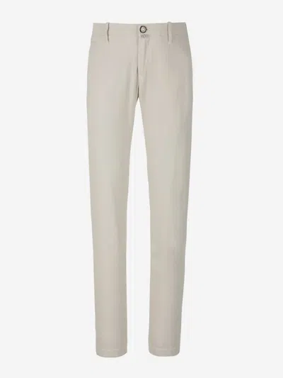 Jacob Cohen Bobby Slim Trousers In Beige