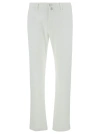 Jacob Cohen 'bobby' Slim White Pants With Logo Patch In Cotton Man In White