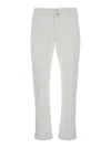 Jacob Cohen 'bobby' Slim White Pants With Logo Patch In Cotton Man In White