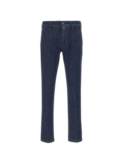 Jacob Cohen Blue Slim Mid Rise Jeans In Multi