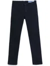 Jacob Cohen Navy Blue Stretch Trousers In Blue