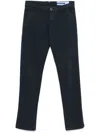Jacob Cohen Navy Blue Stretch Trousers In Blue