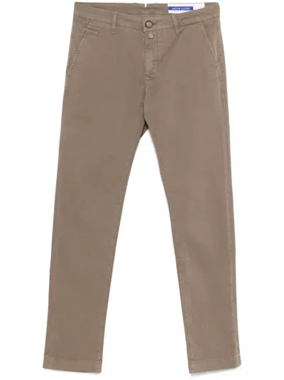 Jacob Cohen Bobby Trousers In Brown