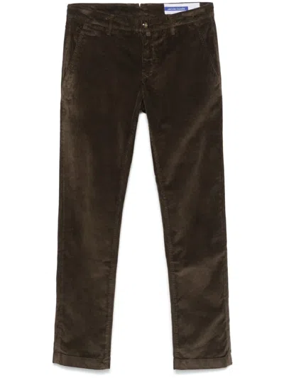 Jacob Cohen Bobby Trousers In Brown