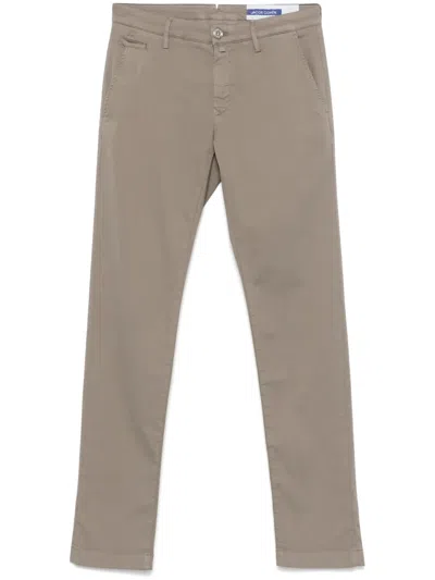Jacob Cohen Bobby Trousers In Neutrals