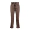 Jacob Cohen Brown Cotton And Lyocell Jeans In Brown