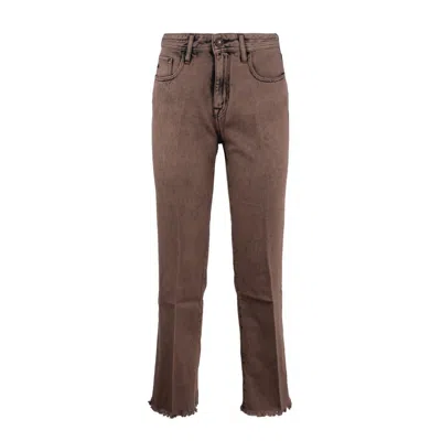 Jacob Cohen Brown Cotton And Lyocell Jeans