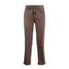 Jacob Cohen Brown Cotton And Lyocell Jeans In Multi