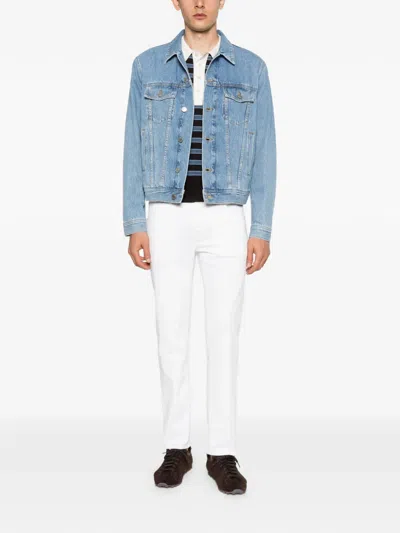 Jacob Cohen Button Denim Jacket In Blue