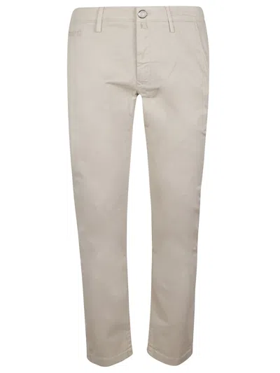 Jacob Cohen Button Fastening Straight Leg Trousers In Neutral