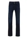 Jacob Cohen Low Waist Slim Leg Denim Jeans In Blue
