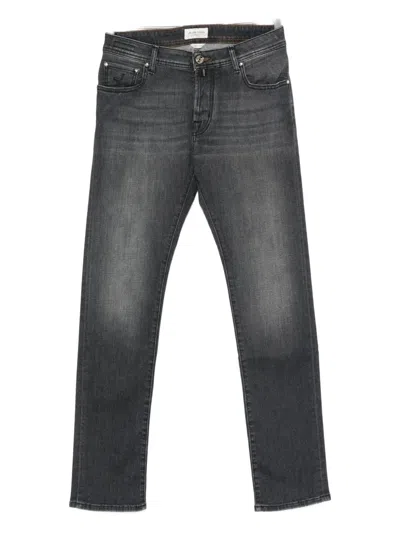 Jacob Cohen Button-fly Jeans In Gray