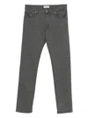 Jacob Cohen Button-fly Stretch-cotton Pants In Gray