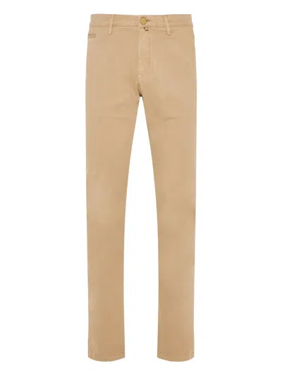 Jacob Cohen Button-fly Trousers In Neutral