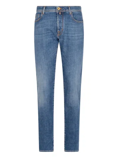 Jacob Cohen Button Jeans In Blue