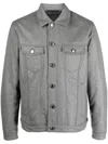 Jacob Cohen Button-up Padded Jacket In Grey