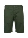 Jacob Cohen Green Solid Shorts In Brown