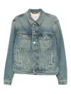 Jacob Cohen Buttoned Denim Jacket In Animal Print