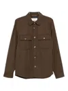 Jacob Cohen Buttoned Flap-pocket Shirt Jacket In Brown