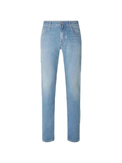Jacob Cohen Belt Loop Jeans In Blue