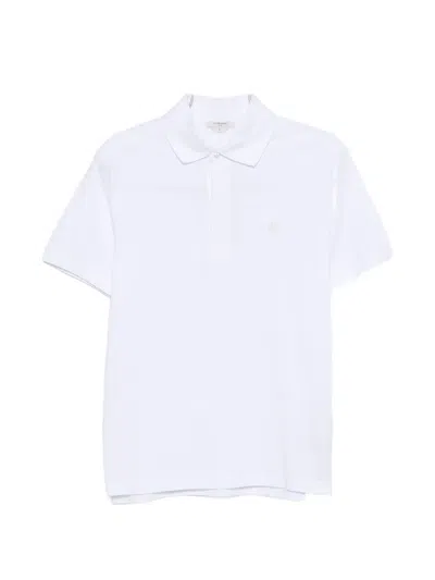 Jacob Cohen Buttoned Logo-detail Polo Shirt In White