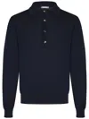 Jacob Cohen Buttoned Placket Polo With Ribbed Collar In Blue