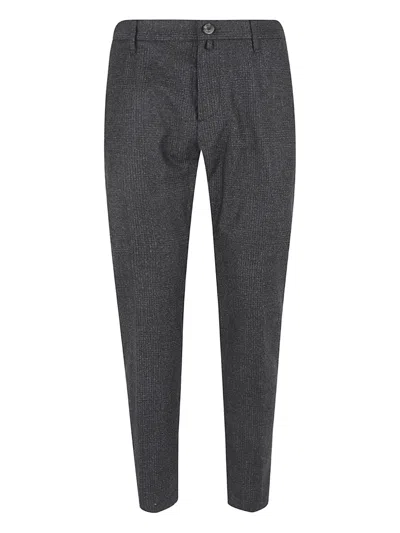 Jacob Cohen Buttoned Wool Trousers In Gray
