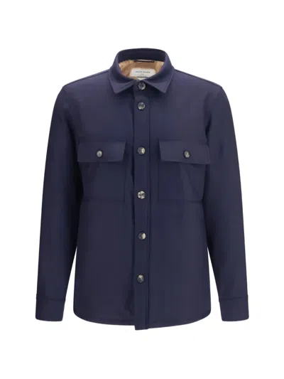 Jacob Cohen Fleece Wool With Faux Fur Lining Jacket In Blue