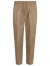 Jacob Cohen Camel Brown Low Carrot Fit Pants With Ruffled Details