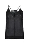 Jacob Cohen Studded Thin Strap Camisole In Black