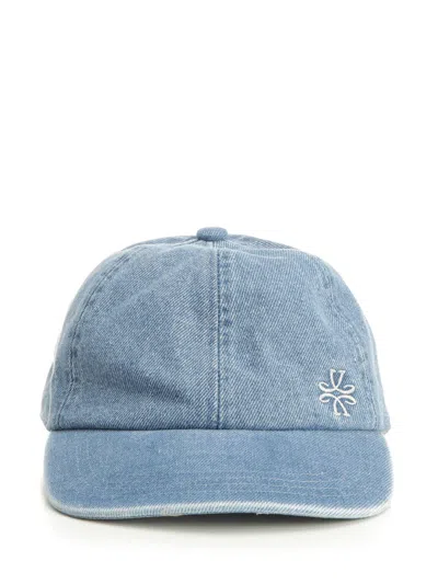 Jacob Cohen Cappellino Baseball B1 Denim Ch Hats Light Blue In Red