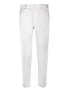Jacob Cohen Slim Crop Carrot Trousers With Back Pockets In White