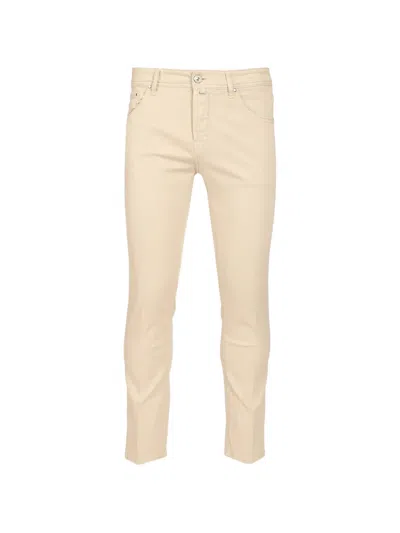 Jacob Cohen Carrot Slim-fit Trousers In Neutral