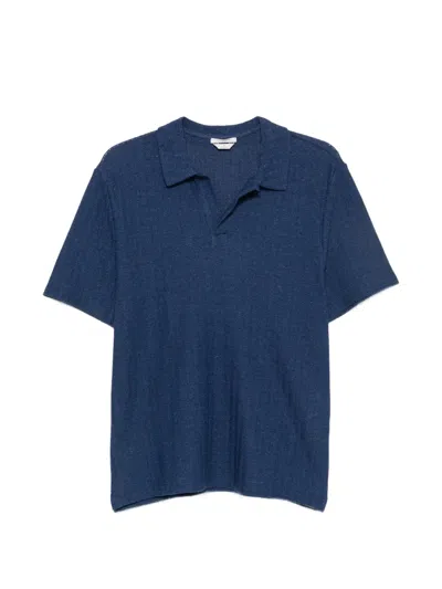 Jacob Cohen Chevron-knit Short-sleeve T-shirt In Blue