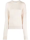 Jacob Cohen Chunky-knit Virgin Wool Blend Jumper In Nude